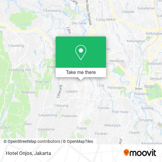 Hotel Onjos map