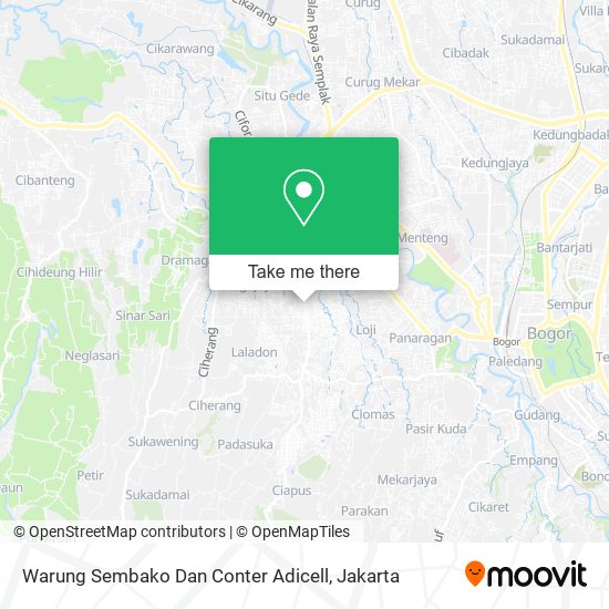 Warung Sembako Dan Conter Adicell map