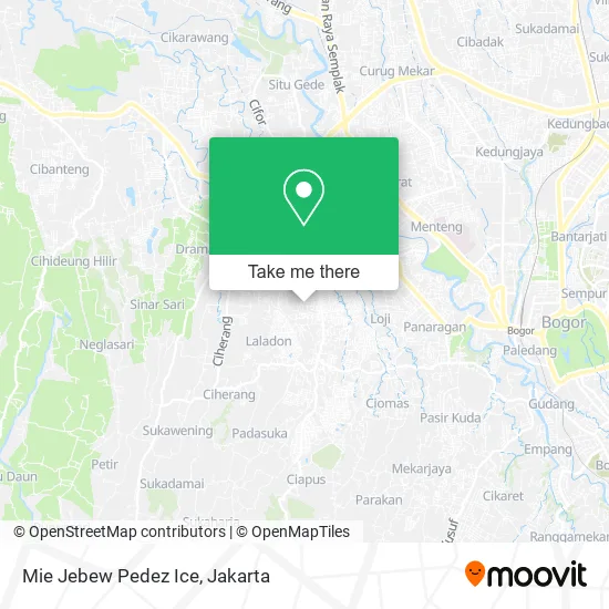 Mie Jebew Pedez Ice map