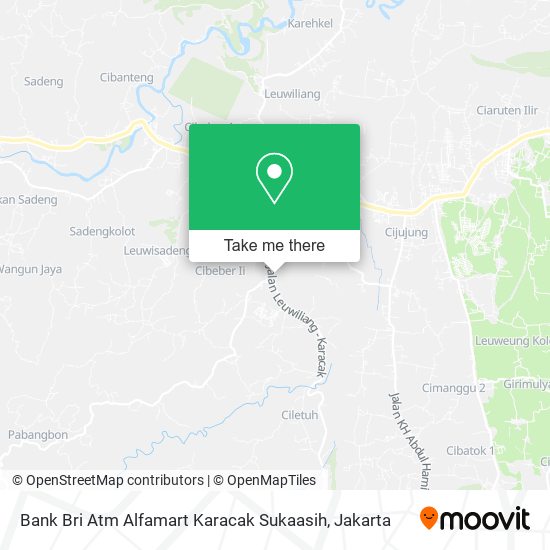 Bank Bri Atm Alfamart Karacak Sukaasih map