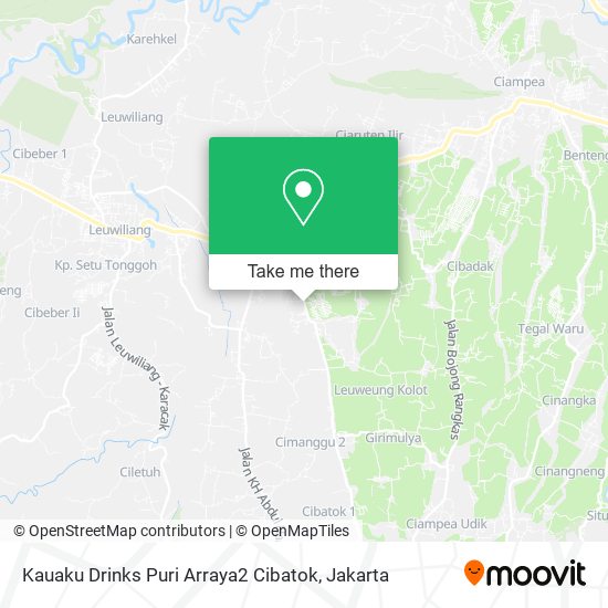 Kauaku Drinks Puri Arraya2 Cibatok map