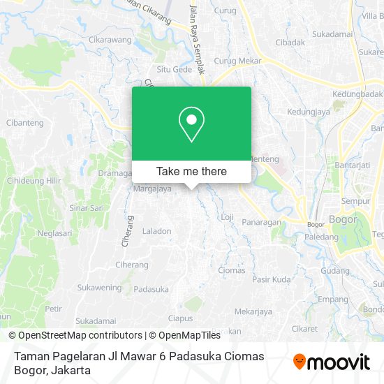 Taman Pagelaran Jl Mawar 6 Padasuka Ciomas Bogor map