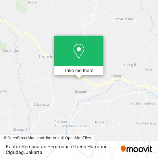 Kantor Pemasaran Perumahan Green Harmoni Cigudeg map