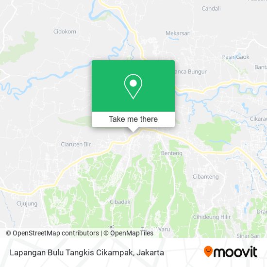 Lapangan Bulu Tangkis Cikampak map