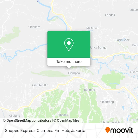 Shopee Express Ciampea Fm Hub map