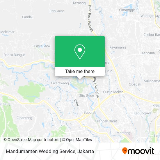 Mandumanten Wedding Service map
