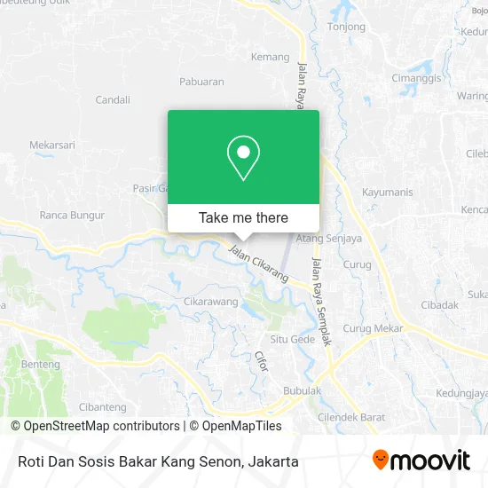Roti Dan Sosis Bakar Kang Senon map