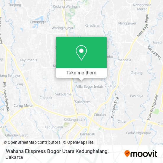 Wahana Ekspress Bogor Utara Kedunghalang map