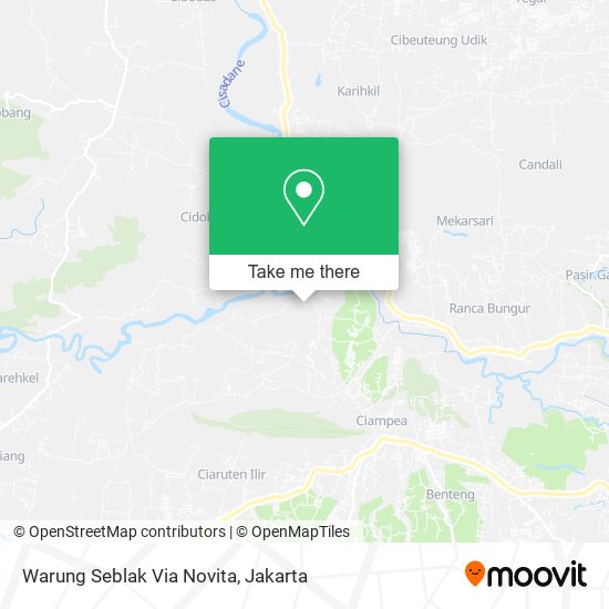 Warung Seblak Via Novita map