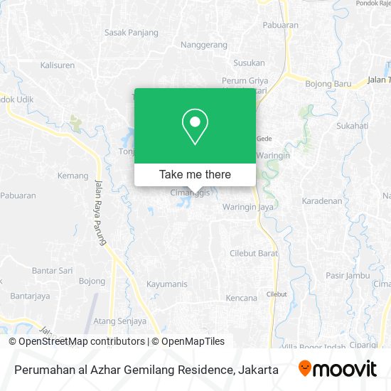 Perumahan al Azhar Gemilang Residence map