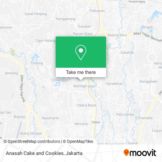 Anasah Cake and Cookies map