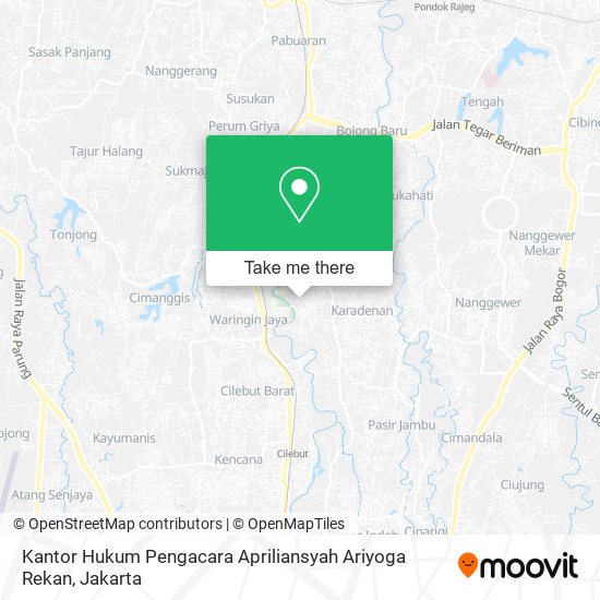 Kantor Hukum Pengacara Apriliansyah Ariyoga Rekan map