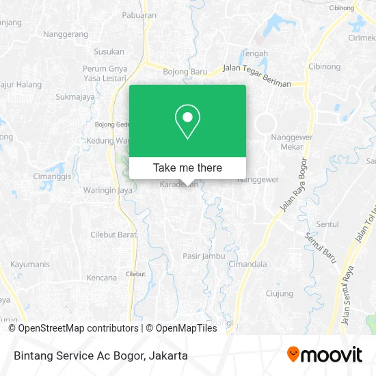 Bintang Service Ac Bogor map