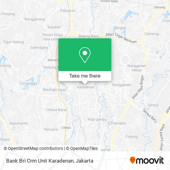 Bank Bri Crm Unit Karadenan map