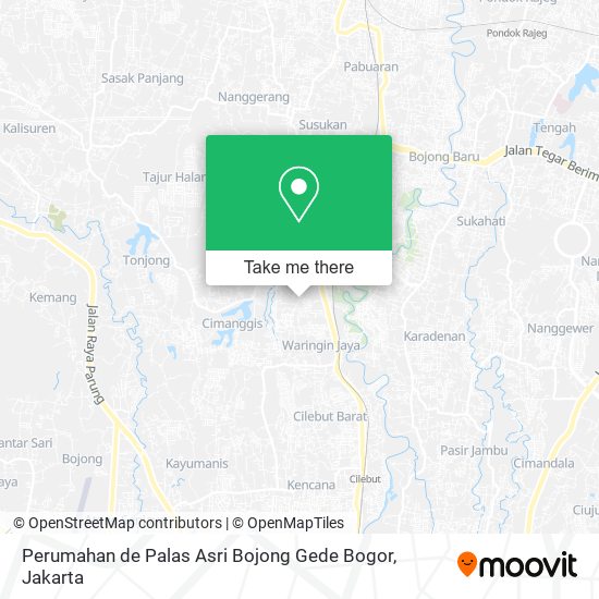 Perumahan de Palas Asri Bojong Gede Bogor map