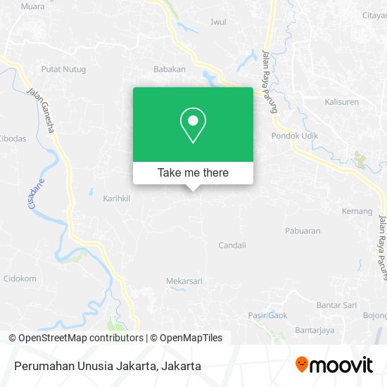 Perumahan Unusia Jakarta map