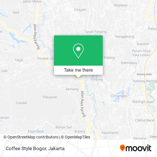 Coffee Style Bogor map