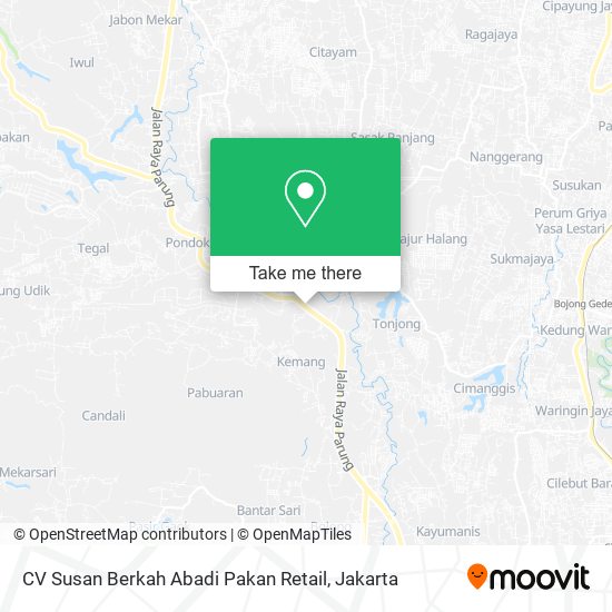 CV Susan Berkah Abadi Pakan Retail map