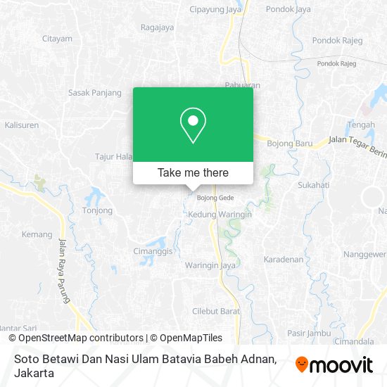 Soto Betawi Dan Nasi Ulam Batavia Babeh Adnan map