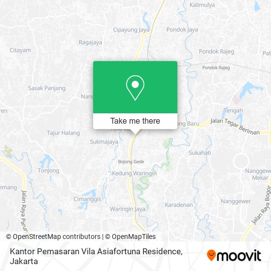 Kantor Pemasaran Vila Asiafortuna Residence map