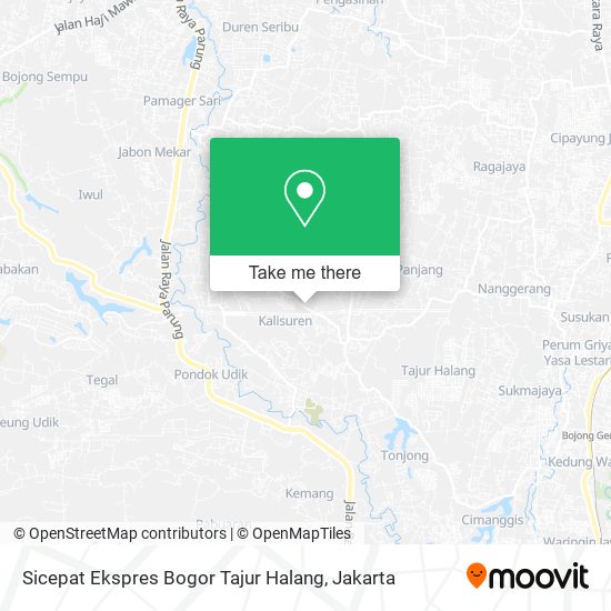 Sicepat Ekspres Bogor Tajur Halang map