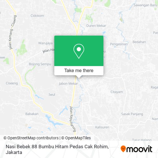 Nasi Bebek 88 Bumbu Hitam Pedas Cak Rohim map