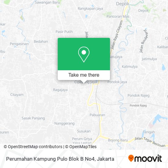 Perumahan Kampung Pulo Blok B No4 map