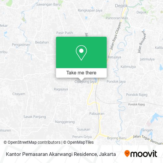 Kantor Pemasaran Akarwangi Residence map