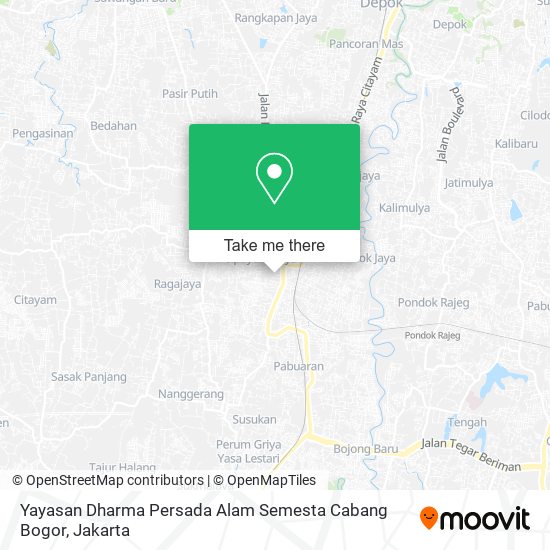 Yayasan Dharma Persada Alam Semesta Cabang Bogor map