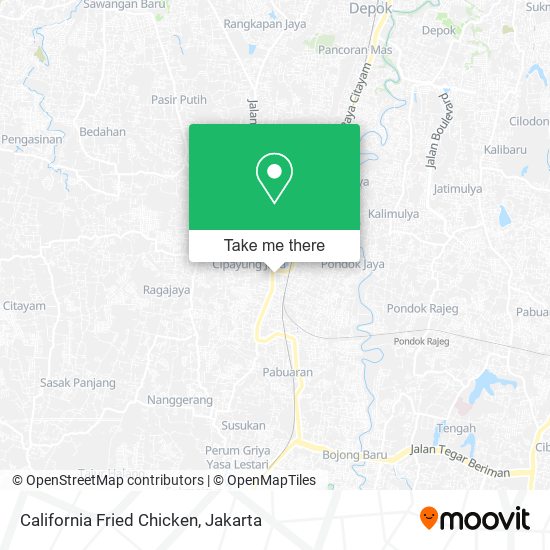 California Fried Chicken map