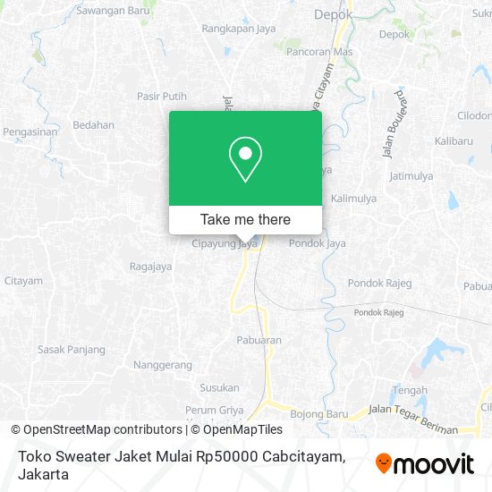 Toko Sweater Jaket Mulai Rp50000 Cabcitayam map