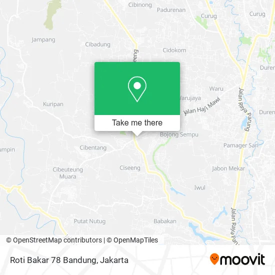 Roti Bakar 78 Bandung map