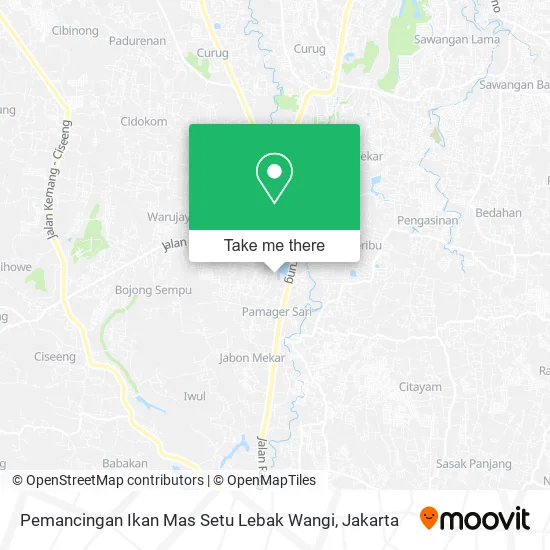 Pemancingan Ikan Mas Setu Lebak Wangi map