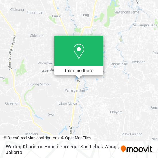 Warteg Kharisma Bahari Pamegar Sari Lebak Wangi map