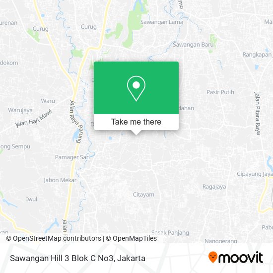 Sawangan Hill 3 Blok C No3 map