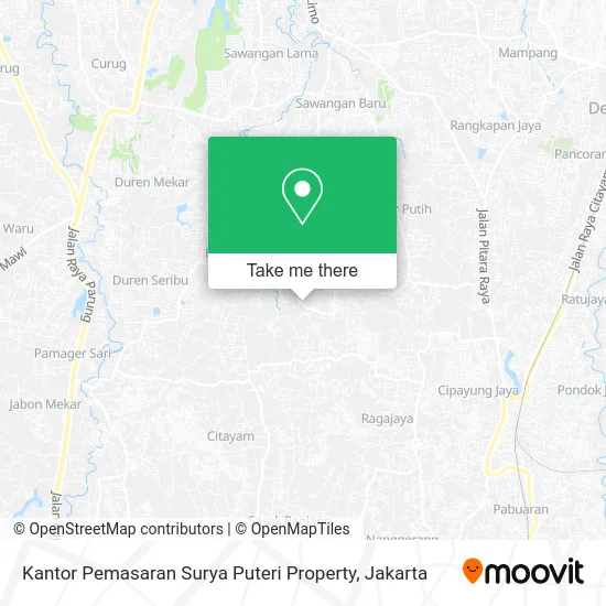 Kantor Pemasaran Surya Puteri Property map