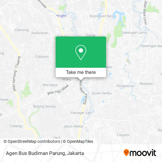 Agen Bus Budiman Parung map