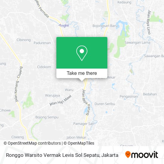 Ronggo Warsito Vermak Levis Sol Sepatu map