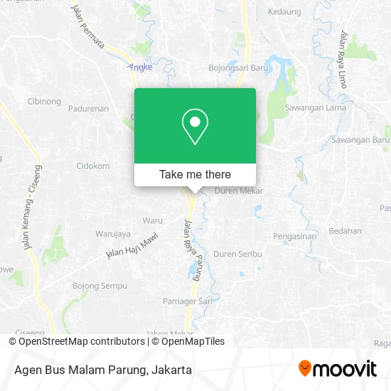 Agen Bus Malam Parung map