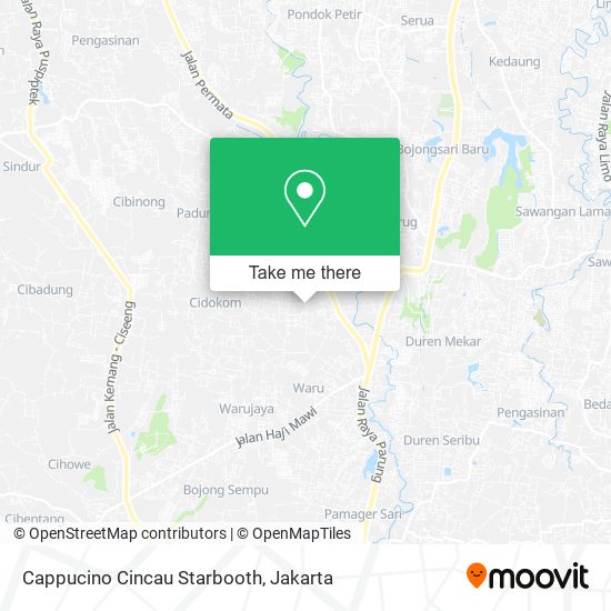 Cappucino Cincau Starbooth map