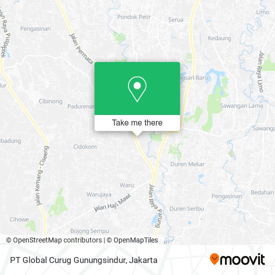 PT Global Curug Gunungsindur map