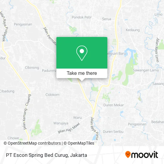 PT Escon Spring Bed Curug map