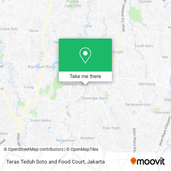 Teras Teduh Soto and Food Court map