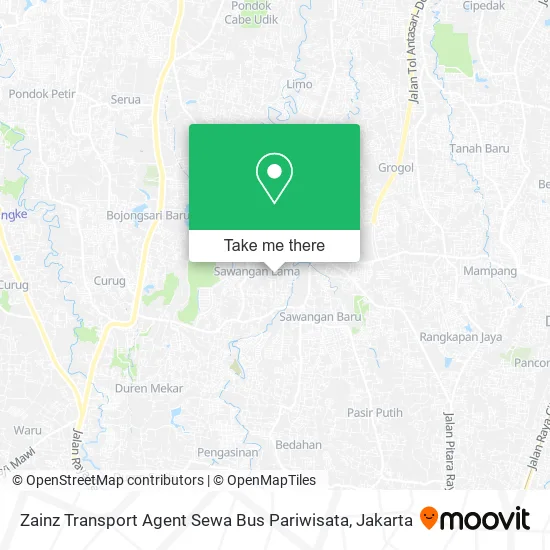Zainz Transport Agent Sewa Bus Pariwisata map