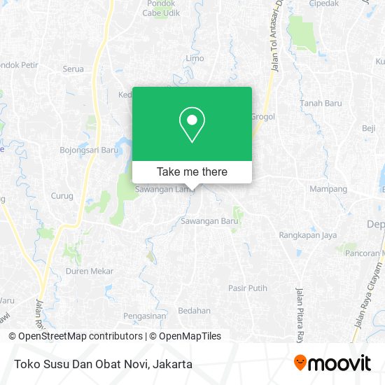 Toko Susu Dan Obat Novi map