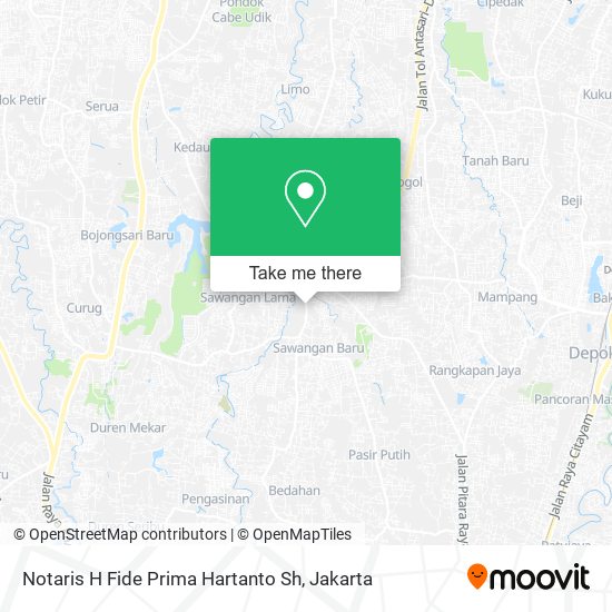 Notaris H Fide Prima Hartanto Sh map