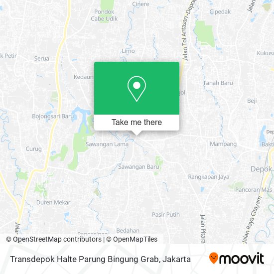 Transdepok Halte Parung Bingung Grab map