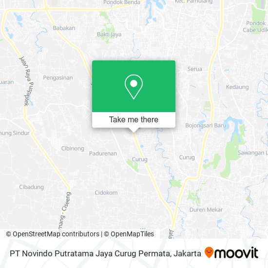 PT Novindo Putratama Jaya Curug Permata map