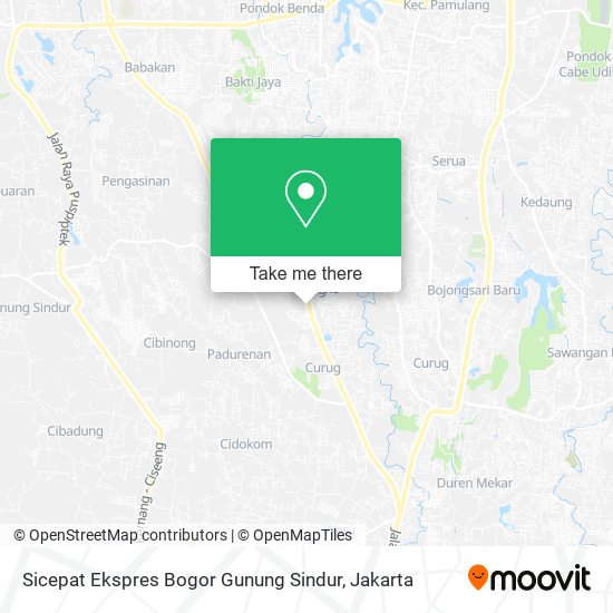 Sicepat Ekspres Bogor Gunung Sindur map