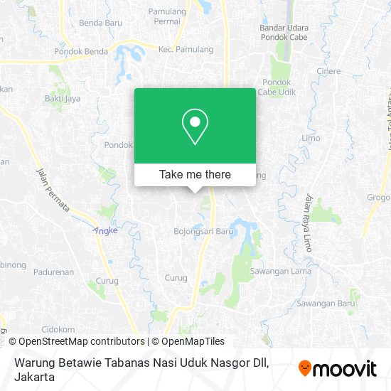 Warung Betawie Tabanas Nasi Uduk Nasgor Dll map